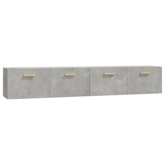 vidaXL Armarios Pared 2 Uds Contrachapada Gris Hormig&oacute;n 100x36,5x35 Cm Vidaxl