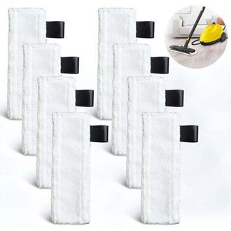 OEM Paquete De 8 Almohadillas De Repuesto Para Fregonas De Limpieza A Vapor K&auml;rcher Easyfix Sc1/sc2/sc3/sc4/sc5 - Lavables - Pa&ntilde;os De Repuesto Para Limpia