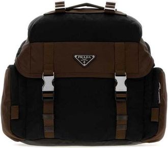 Prada Two-Tone Re-Nylon Crossbody Bag Nero+bruciato 1 Borse A Tracolla