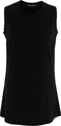 Dolce & Gabbana Black Cotton Jersey Vest Size S