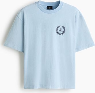 H&M T-Shirt in Loose Fit - Blue