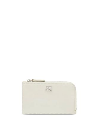 Courr&egrave;ges Portacarte con placca logo - Bianco