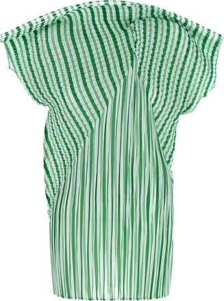 Issey Miyake Polyester Pattern Womens Shirt