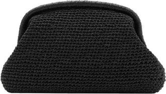 Mango Metallic Frame Clutch in Black at Nordstrom