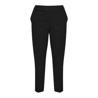 Kaffe Curve Zwart Diep Straight-Leg Broek - Dames - Broeken - Zwart - Maat: 2XL