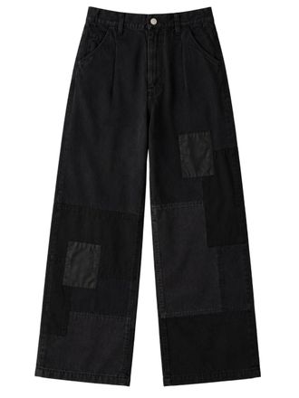 Comme Des Gar&ccedil;ons Spliced Canvas Patchwork Wide-Leg Pants