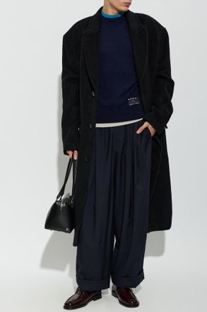 Marni Wool Coat, Mens, Black