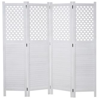Hhg Hhg - Biombo 914, Separador De Ambientes, Biombo Privacidad, Adornos 170x161cm, Blanco