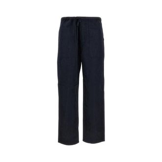 Kaptain Sunshine Sweatpants, male, Blue, Size: M Wide-Leg Cotton Sweatpants