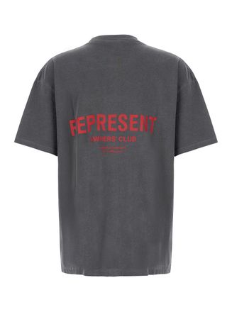 Represent Mens T-Shirt Faded Black Cotton T-Shirts And Polos