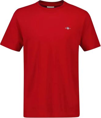 GANT logo-detail T-shirt - men - Cotton - M - Red