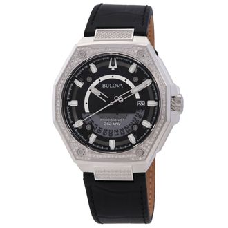 Bulova Series X Precisionist Quartz Black Dial Mens Watch 96J121