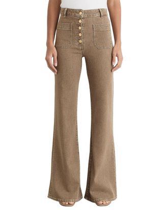 Reiss Petite Cali Twin Pocket Button Flared Jean