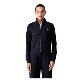 Guess Hoodies & sweatvesten, Dames, Blauw, S, Polyester, Ariel Zip-through