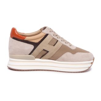 Hogan Midi Platform Sneakers - Dames - Sneakers - Beige - 38 1/2 EU - Schoenen