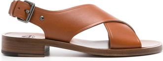 Churchs leather flat sandals - women - Calf Leather/Calf Leather/Calf Leather - 37 - Brown