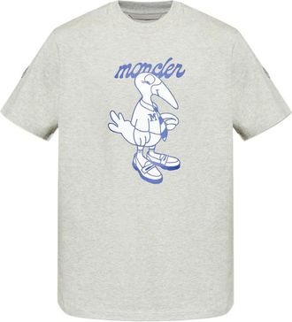 Moncler T-shirt con stampa - Grigio