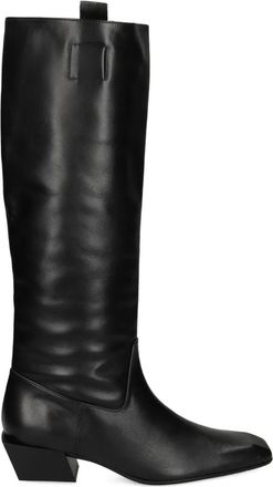 Ras knee-high square-toe boots - women - Leather/Leather/Thermoplastic Polyurethane (TPU) - 38 - Black