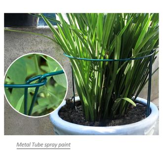 OEM 12 Piezas De Estacas De Soporte Para Plantas, Anillos De Metal Para Jard&iacute;n, Estacas Verdes Semicirculares, Anillos De Soporte Para Plantas Grandes