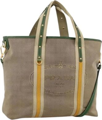 Prada Pre-owned Tote Bags, female, Beige, Size: ONE SIZE Pre-owned Vintage Tote Bag