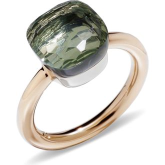 POMELLATO Nudo Classic Ring in Rose Gold/london Blue Topaz at Nordstrom, Size 7.25