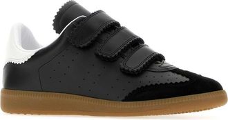 Isabel Marant Womens Black Leather And Suede Classic Sneakers