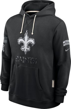 Nike New Orleans Saints Salute to Service Sideline Nike Mens Dri-FIT NFL Pullover Hoodie in Black | 03AZ00AA2M-CYB
