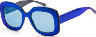 Karl Lagerfeld Womens KL6165S 53 400 Sunglasses - Blue - One Size