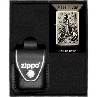 OEM Juego De Encendedores Zippo Zodiac Scorpio Regalo De Escorpi&oacute;n N.&deg; 3