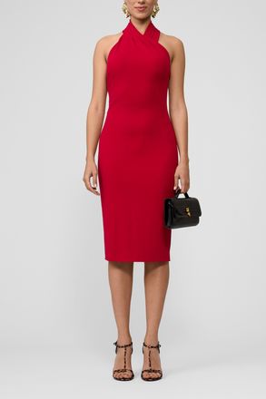 Rachel Roy Harland Crossover Halter Midi Dress