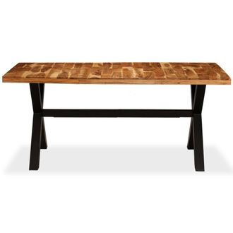 Berkfield Home Beautiful Dining Table Solid Acacia & Mango Wood 180x90x76 cm in Brown | Size: 180 x 90 x 76 cm