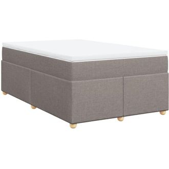 vidaXL Vidaxl - Cama Box Spring Con Colch&oacute;n Tela Gris Taupe 120x200 Cm
