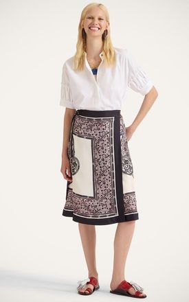La DoubleJ Pareo Midi Skirt in Cobra Plac&eacute;e Grey at Nordstrom, Size X-Small