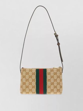 Gucci gg fabric horsebit web shoulder bag