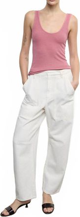 Enza Costa Stretch Silk Knit Tank In Rose Wood