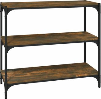 vidaXL Vidaxl - Estantería contrachapada y acero roble ahumado 80x33x70,5 cm