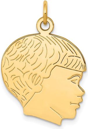 Diamond2Deal 14k Yellow Gold Solid Polished Boys Head Charm