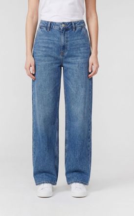 Magda Butrym Jeans palazzo a vita alta in denim con gamba larga
