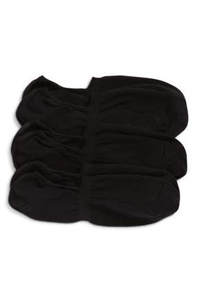 Lorenzo Uomo Assorted 3-Pack Cotton Blend No-Show Socks in Black at Nordstrom Rack