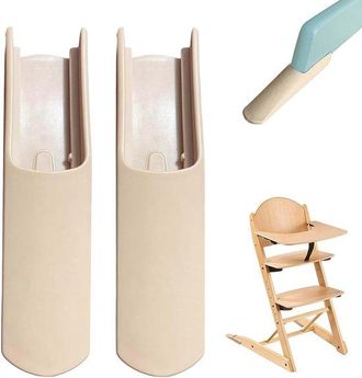 OEM Silla Alta Antivuelco - Patas De Seguridad Para Silla - Asiento Seguro - Superficie De Apoyo Ampliada - 2 Piezas - Color Madera