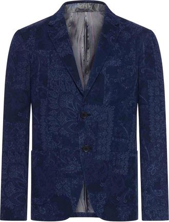 Etro Single-Breasted Jacquard Cotton Jacket