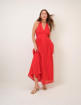 Nobody's Child Red Halter Neck Marceline Midaxi Dress