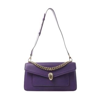 Bulgari Pre-owned Shoulder Bags, female, Purple, Size: ONE SIZE Pre-owned Serpenti Forever Shoulder Bag