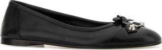 Balenciaga Womens City Up Ballet Flat Black Domesticated Calf