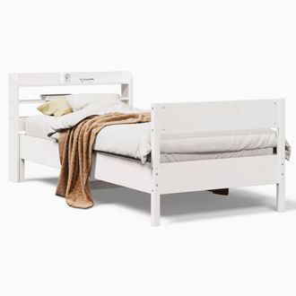 Berkfield Home Bed Frame without Mattress White 90x200 cm Solid Wood Pine