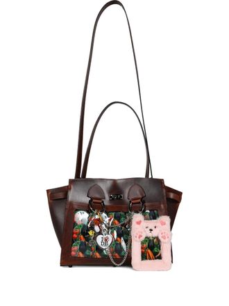 Doublet Ita top-handle shoulder bag - unisex - Calf Leather/Cotton - OS - Brown
