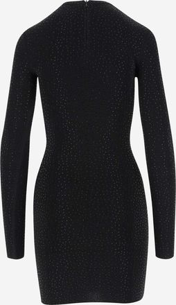 Balenciaga Womens Stretch Viscose Dress Black