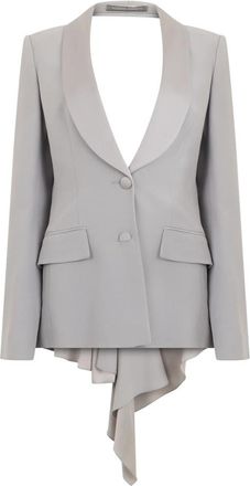 Alberta Ferretti Jas met asymmetrische snit - Dames - Blazers - Grijs - S - Jassen