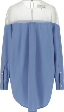 Maison Margiela Womens Blue Cotton Blouse