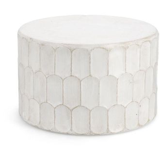 Decorspace Tavolino caesar bianco, struttura in magnesia, finitura a base di nitrocellulosa, &oslash; 66 x 40 cm